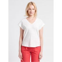 Ekyog - T-shirt van biokatoen met v-hals - S Maat - Wit