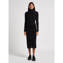 Karma Koma - Strakke trui-jurk met col - XS Maat - Zwart