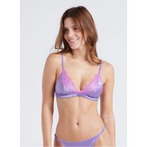 Love Stories - Satijnachtige bralettebeha met kant - triangelmodel - 3 Maat - Paars