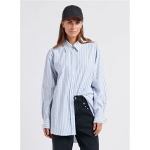 Closed - Ruimvallende blouse met klassieke kraag en print - XS Maat - Blauw