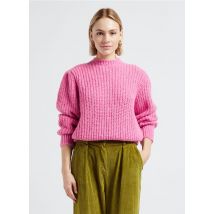 The New Society - Pull col rond en maille mélangée - Taille XS - Rose