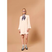 Tara Jarmon - Jurk van crêpe met a-lijnrok en ronde hals - 42 Maat - Rood