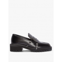 Carel Paris - Leren loafers met profielzool - 40 Maat - Zwart