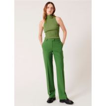 Zapa - Pantalon droit taille haute - Taille 38 - Vert