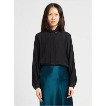 Maison 123 - Zijden blouse met opstaande kraag - 34 Maat - Zwart