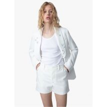 Zadig&voltaire - Short recto con strass - Talla 34 - Blanco
