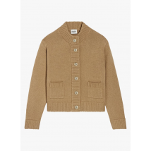 Claudie Pierlot - Geribd vest met ronde hals - 1 Maat - Bruin