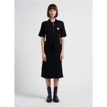 I Code - Lange jurk met polokraag - 44 Maat - Zwart