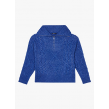 Gina Tricot - Trui van kabeltricot met schipperskraag - M Maat - Blauw