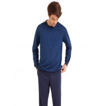 Eminence - Pyjama court Col V jersey - Taille M - Bleu