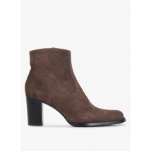 Free Lance - Bottines à talon en cuir velours - Taille 37 - Beige