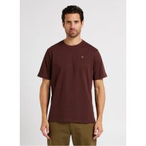 Knowledge Cotton Apparel - Tee-shirt col rond en coton bio - Taille XL - Marron