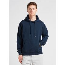Colorful Standard - Regular-fit - katoenen sweater met capuchon - L Maat - Blauw