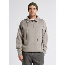 Ikks - Jersey holgado con cuello con cremallera - Talla L - Marrón