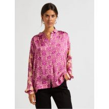 Bella Jones - Blouse met klassieke kraag en print - 3 Maat - Wit