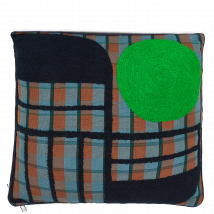 Mapoesie - Bestickter kissenbezug 50x50 cm aus baumwolle - Einheitsgröße - Blau