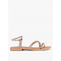 Les Tropeziennes Par M.belarbi - Platte sandalen van gemengd leer - 38 Maat - Goudkleurige