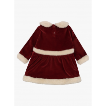 Konges Slojd - Vestido de terciopelo de navidad con cuello claudine - Talla 5-6ans - Rojo