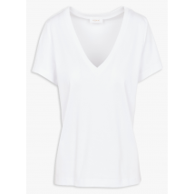 Kookai - Recht - katoenen t-shirt met v-hals - 1 Maat - Wit