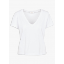 Kookai - Gerade geschnittenes baumwoll-t-shirt mit v-ausschnitt - Größe 1 - Weiß