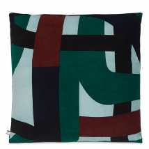 Mapoesie - Kissenbezug 50 x 50 cm aus baumwollsamt - Einheitsgröße - Grün