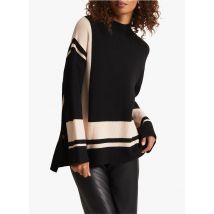 Phase Eight - Pull col montant rayé - Taille XS - Noir