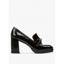 Mellow Yellow - Mocasines de piel con tacón - Talla 37 - Negro