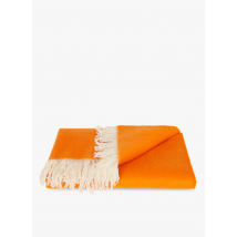 Bed And Philosophy - Fransenplaid 230x135 cm aus wollmix - Einheitsgröße - Orange