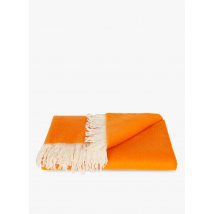 Bed And Philosophy - Plaid à franges 230x135 cm en laine mélangée - Taille Unique - Orange