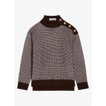 Claudie Pierlot - Rechte trui met opstaande kraag wolblend - 1 Maat - Multikleurig