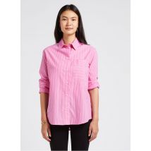 Collectors Club - Camisa recta de algodón a rayas con cuello clásico - Talla 34 - Rosa