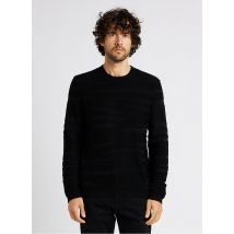 Ikks - Jersey de cuello redondo con estampado de cebra en mezcla de algodón - Talla M - Negro