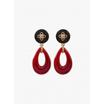 Satellite Paris - Boucles d'oreilles pendantes à clips - Taille Unique - Rouge