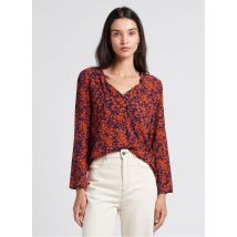 Nice Things - Top Col V imprimé à fleurs - Taille 40 - Orange