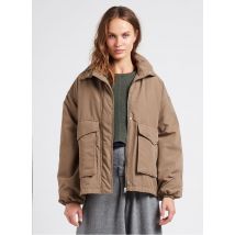 Rita Row - Ruimvallend jasje met opstaande kraag - XS Maat - Beige