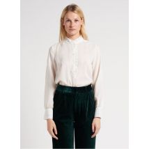 Sud Express - Top met ronde hals en glanzende strepen - S Maat - Beige