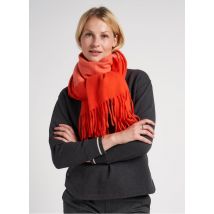 One Step - Großer kobaltfarbener schal mit fischgrätmuster - Einheitsgröße - Orange