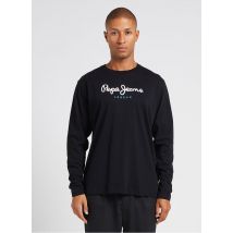Pepe Jeans - Rundhals-t-shirt aus baumwolle mit siebdruck - Größe XL - Schwarz