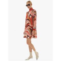 Tara Jarmon - Kurzkleid mit v-ausschnitt und print - Größe 34 - Braun