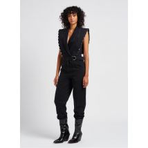 Iro - Katoenen jumpsuit met sjaalkraag - 38 Maat - Zwart