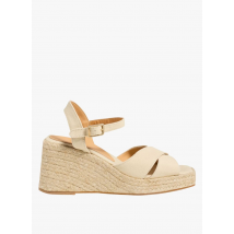 Castaner - Espadrilles compensées en coton - Taille 37 - Beige