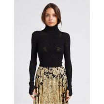 Mes Demoiselles - Trui met opstaande kraag met opengewerkte details - 0 Maat - Zwart