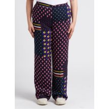 Persona By Marina Rinaldi - Pantalón holgado y vaporoso estampado - Talla 25 - Azul