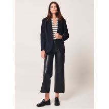 Zapa - Blazer met contrasterende kraag - 42 Maat - Blauw
