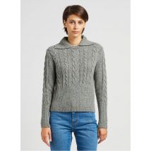 Max Mara Week End - Strakke trui met ronde hals wolblend - M Maat - Zilver