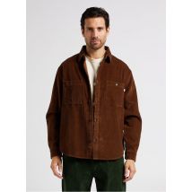 Thinking Mu - Recht overhemd van biologisch katoen met klassieke kraag - XL Maat - Bruin