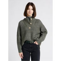 One Step - Grofgebreide trui met ronde hals - XL Maat - Kakigroen