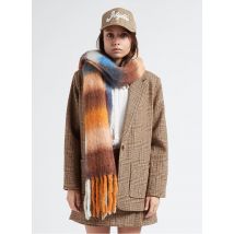 Suncoo - Geruit jasje van gemengde - gerecyclede wol met reverskraag - 2 Maat - Bruin