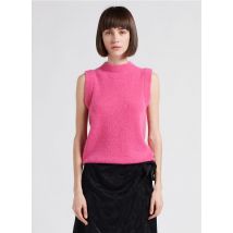 Marie Sixtine - Ruimvallende trui met opstaande kraag - M Maat - Roze