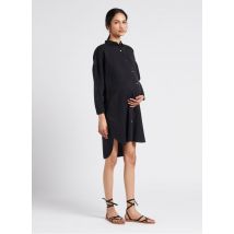 Jolibump - Zwangerschapsjurk - overhemdmodel - M Maat - Zwart